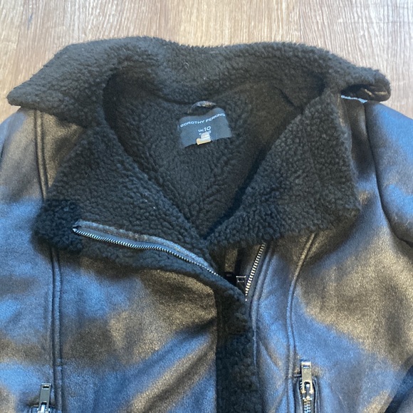 NWOT Black Aviator Jacket - Picture 3 of 5